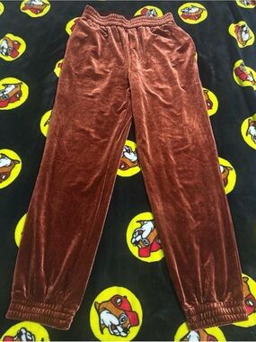 Baltic Born Kids Velvet Joggers in Rust